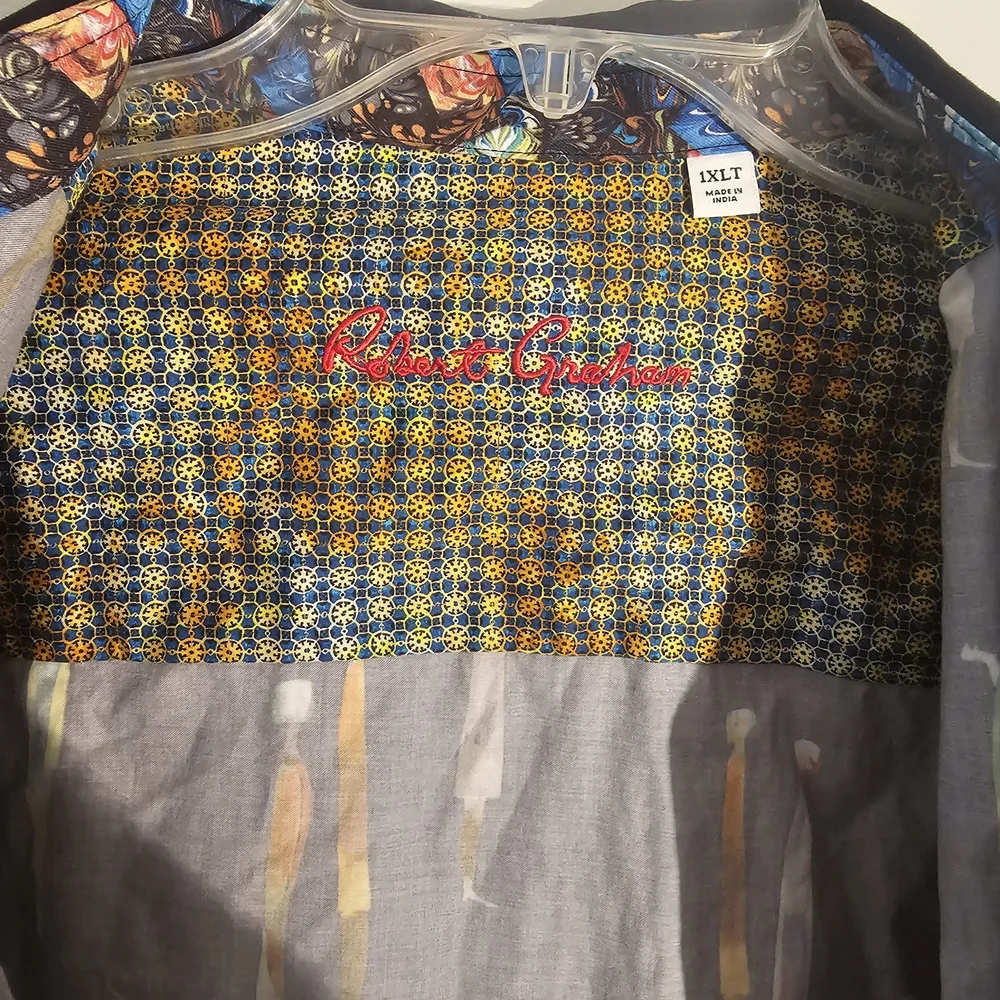 Robert Graham Black Multicolor Patterned Shirt - Picture 9 of 14